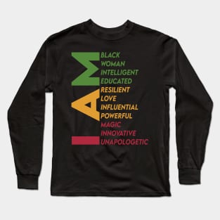 I Am Black Woman Female Power BLM Long Sleeve T-Shirt